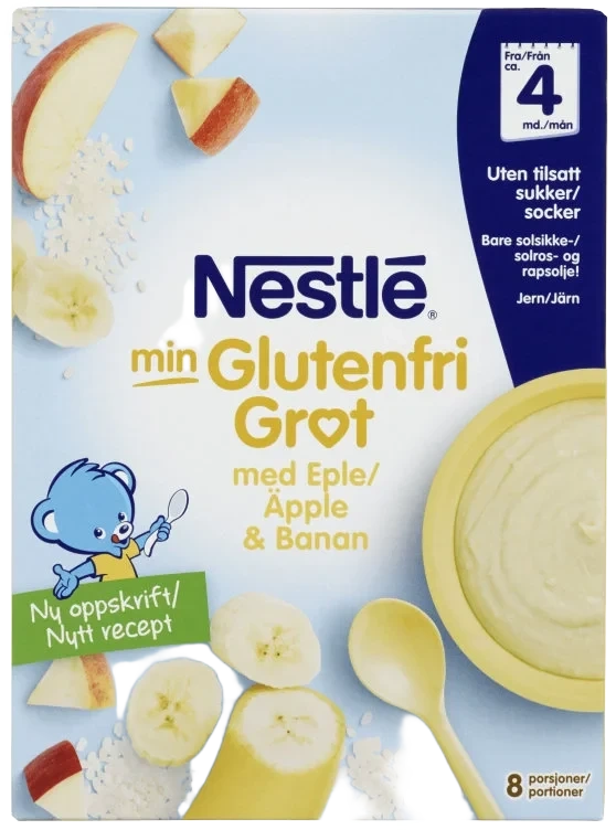 Min Glutenfri Grøt Eple Banan 4m 240g