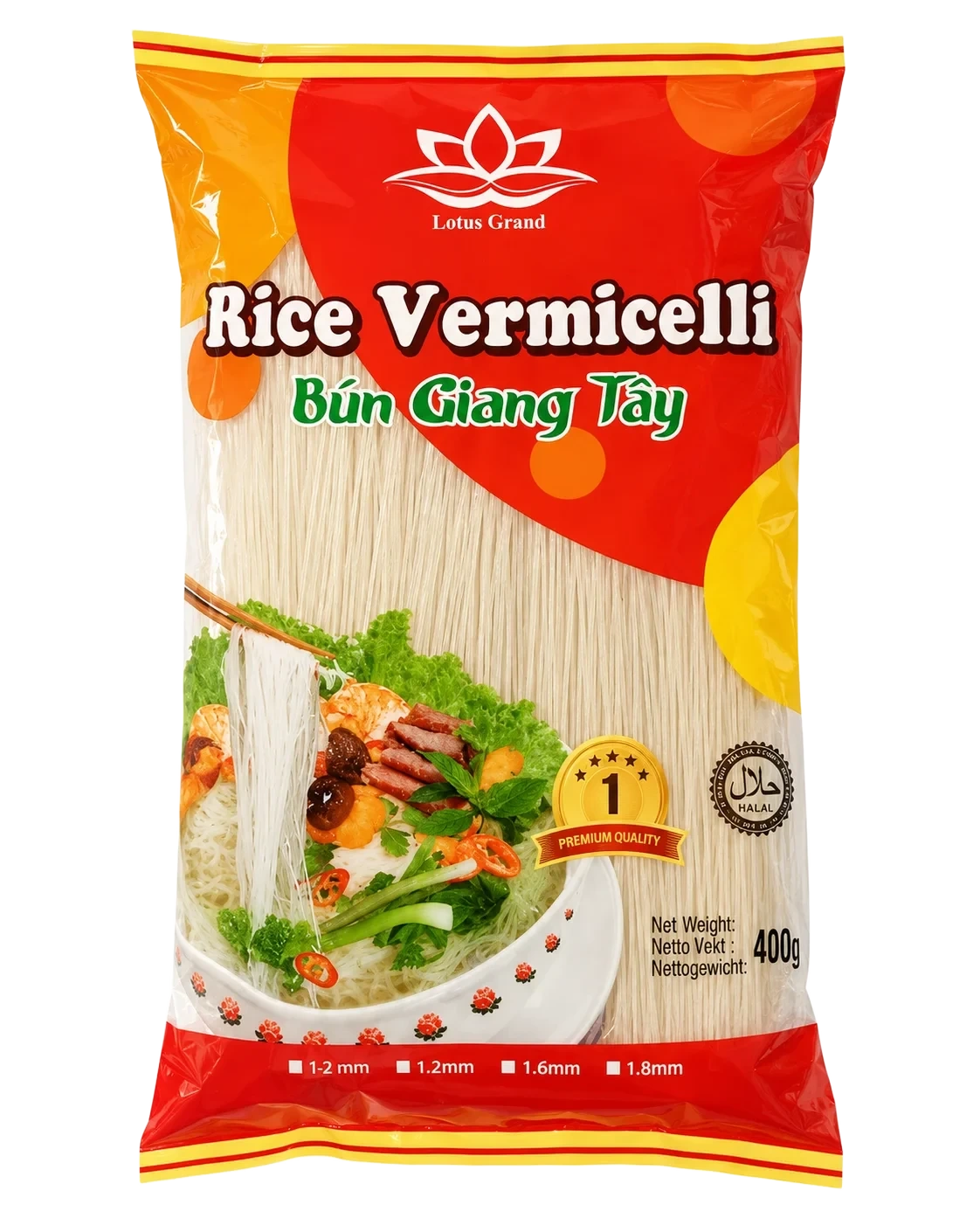 Rice Vermicelli 0.8mm 400g Lotus