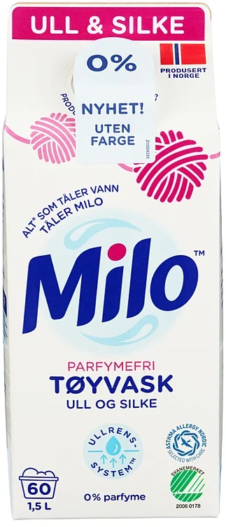 ORKLA HOME AND PERSONAL CARE AS Milo Tøyvask Parfymefri Kartong