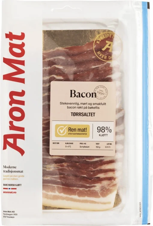 Tørrsaltet Bacon 150g