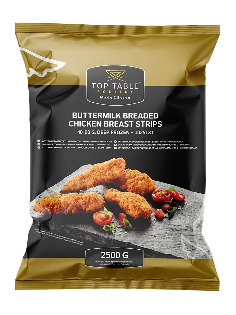 BUTTERMILK PANERADE KYCKLINGFILÉSTRIMLOR