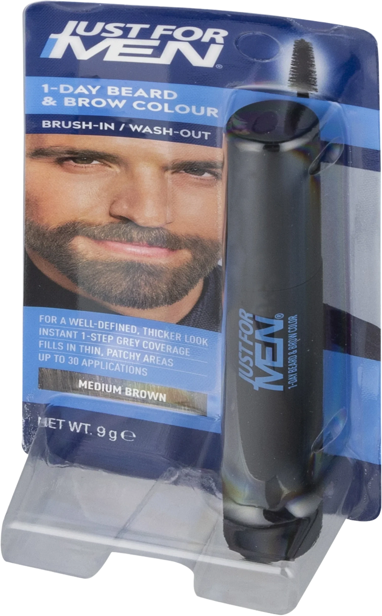 1-DAY BEARD & BROW COLOUR, MEDIUM BROWN