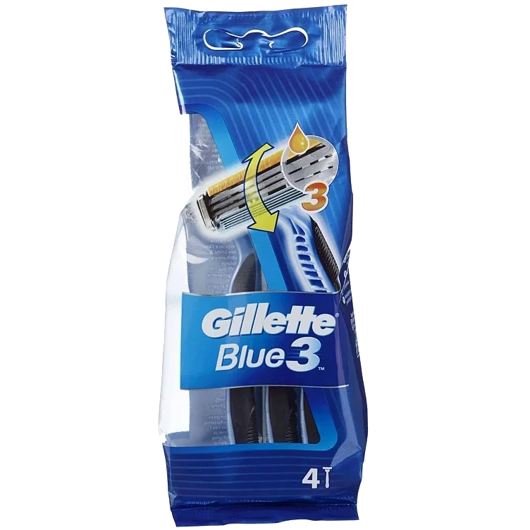 Gillette engangshøvel blue3 4pk  4stk