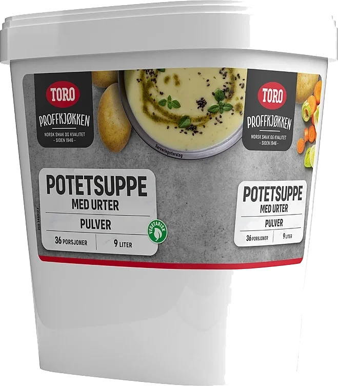 Potetsuppe med urter og oliven pulver 9l   0,9kg