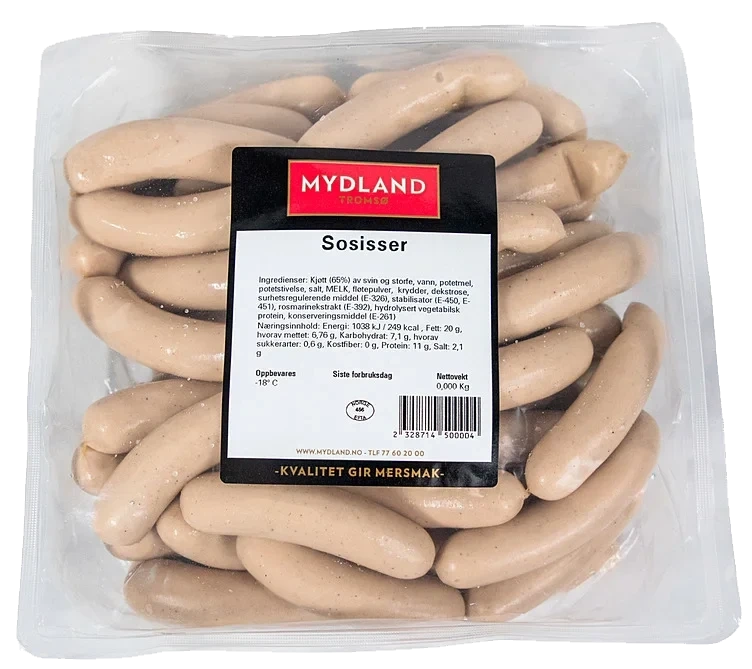 Sosisser Ca 1kg Frys Mydland