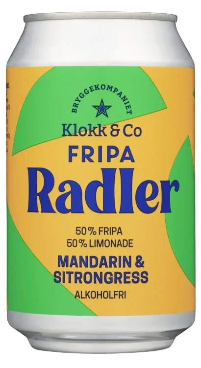 Fripa Radler Mandarin 0,33l boks Klokk&Co
