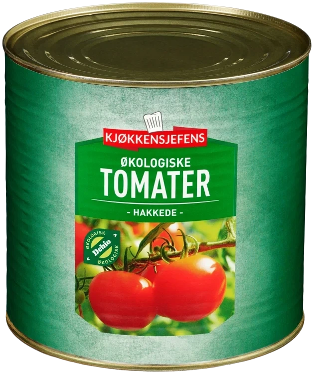Tomat Hakket Øko 2550g Kjøkkensjefens