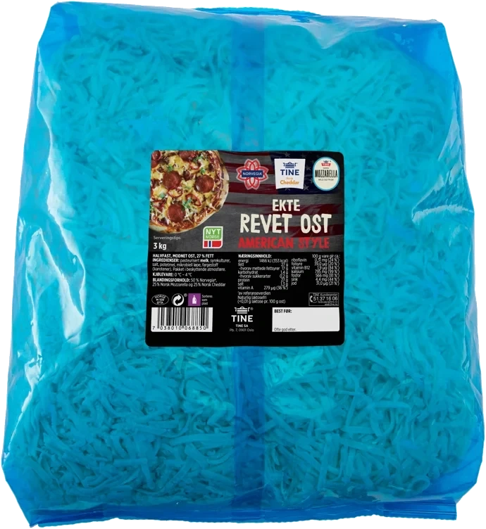 Pizzaost American Style 3kg Tine