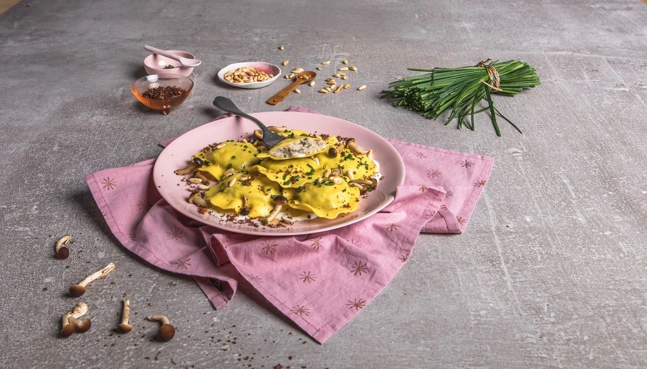 Rana Girasole med Svamp, Äggpasta