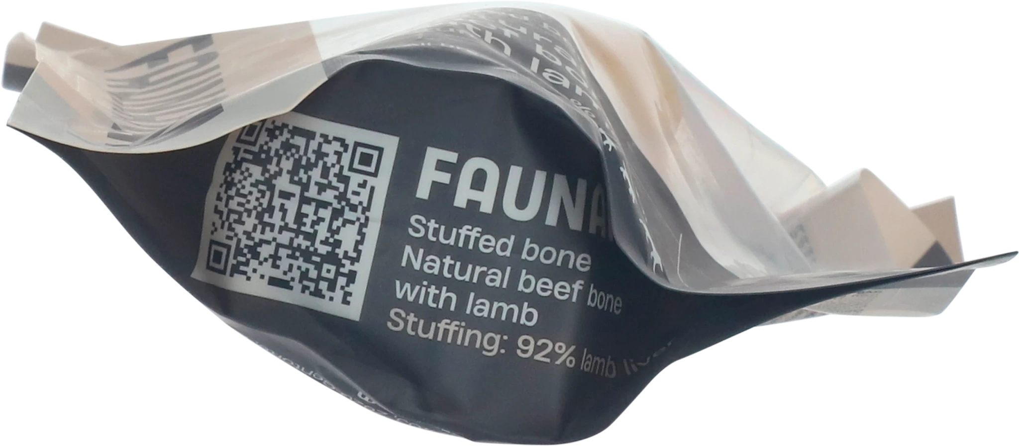 Faunakram Natural beef bone with stuffing: 92% lam