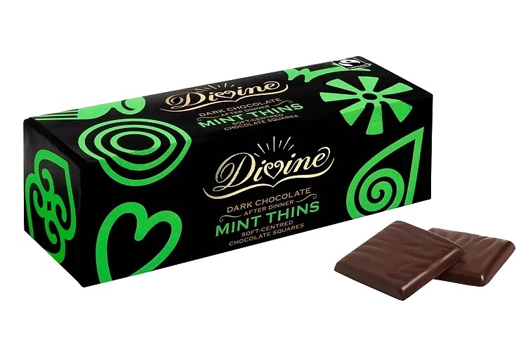Divine after dinner mint thins fairtrade   200g