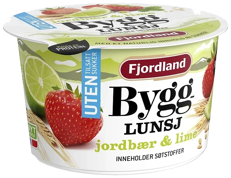 Byggrynlunsj uten tilsatt sukker med jordbær og lime  150g