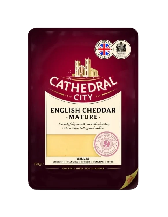 Cheddar skivet Mature 150g Cathedral City