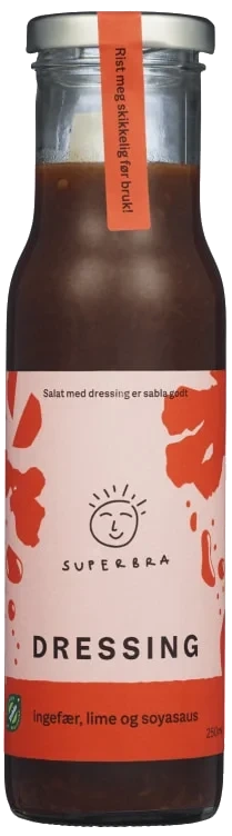 Dressing Ingefær Økologisk 250ml Superbra