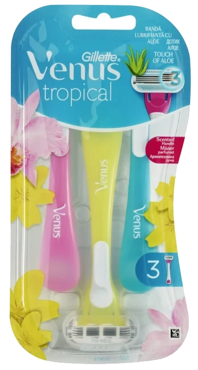 Venus Høvel Tropical Engangs 3stk Gillette