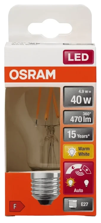 Lyspære Led Dagslys Sensor Cl A 40 E27 Osram