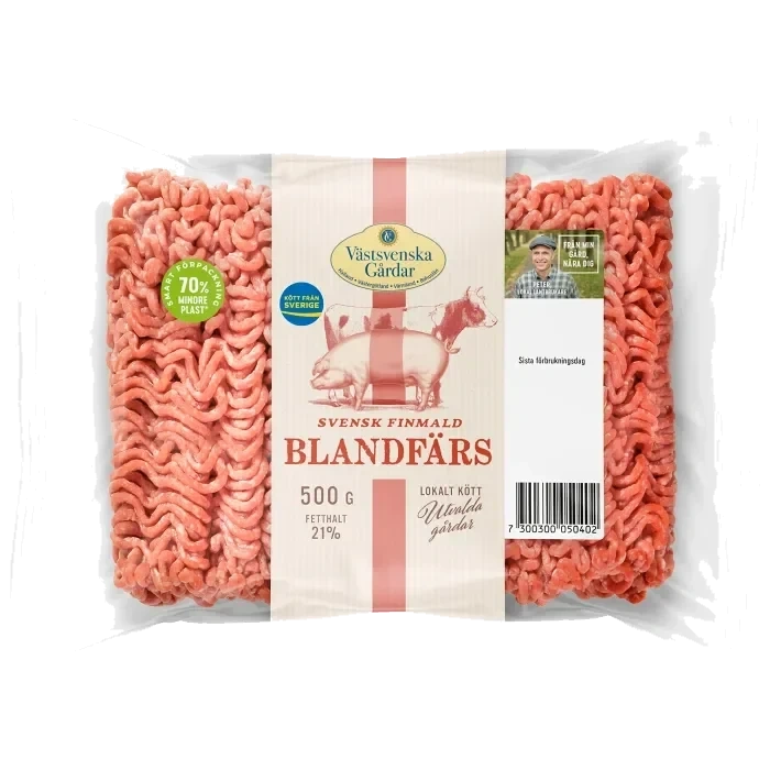 Blandfärs 21% 500g Västsvenska Gårdar