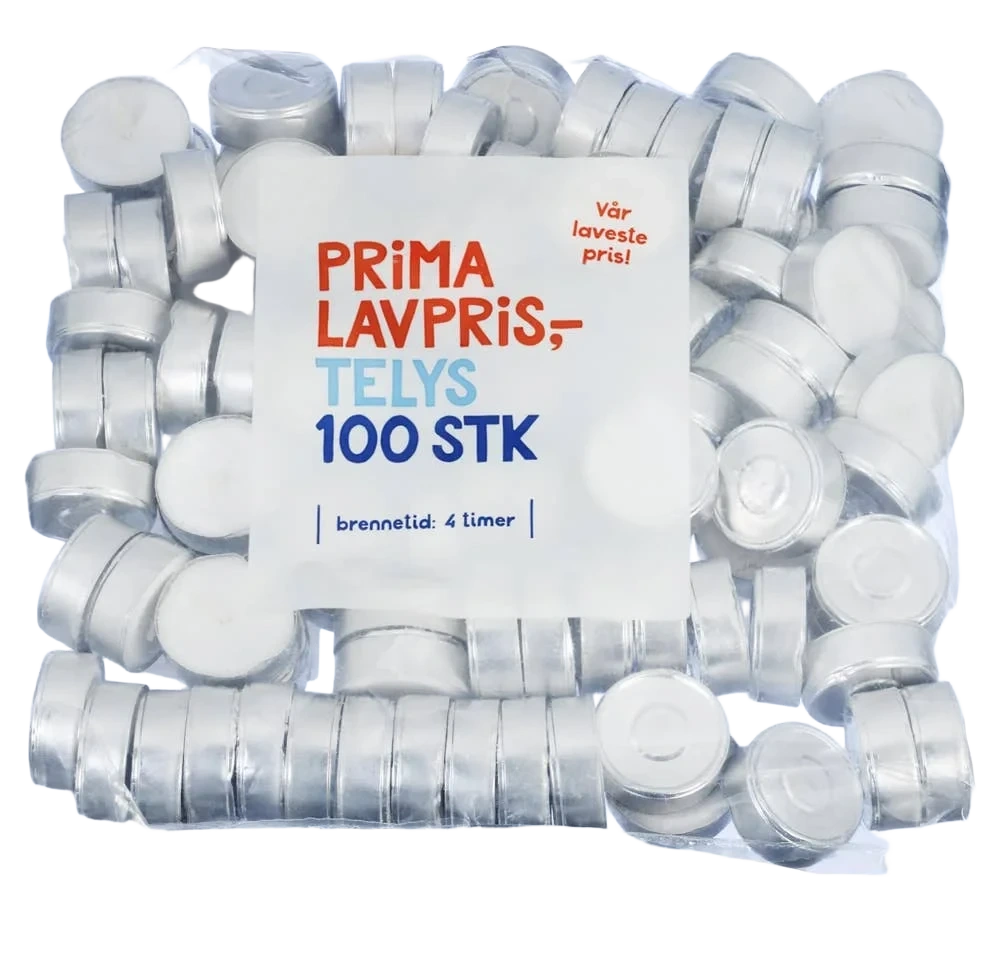 Prima telys 4 timer, 100 stk