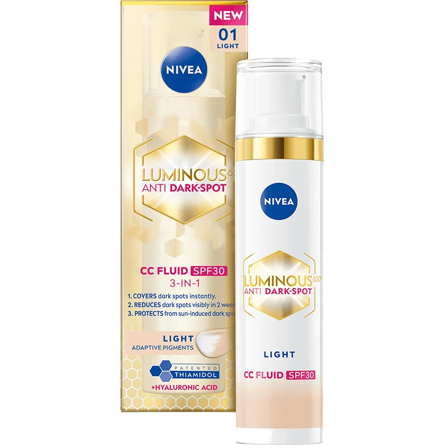 NIVEA Luminous 630 Anti Dark-Spot CC Fluid 3-in-1 Light SPF30