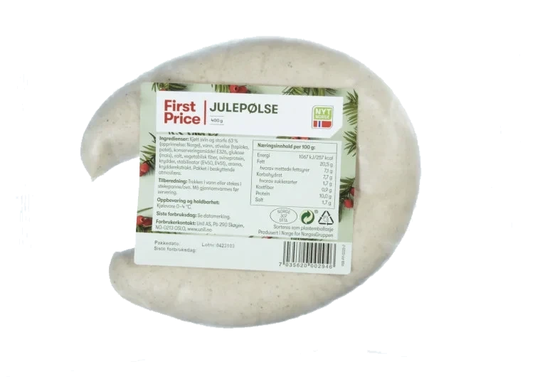 Julepølse 400g First Price