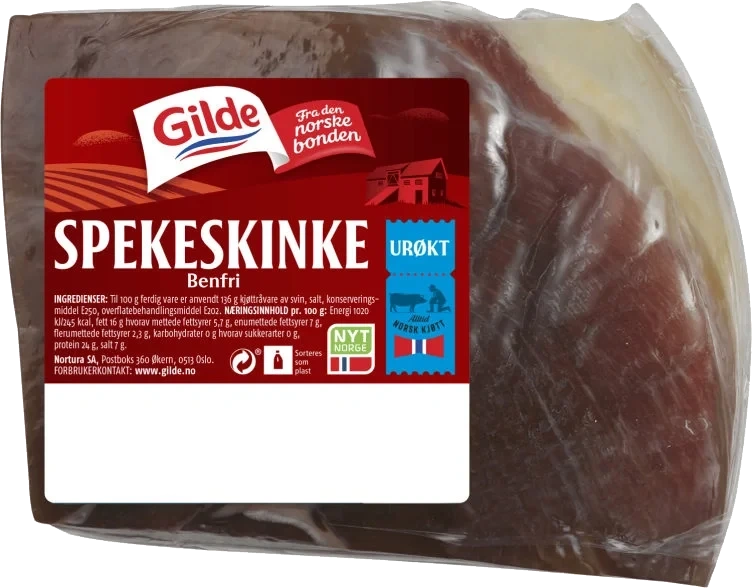 Spekeskinke Urøkt Bit u/Ben Ca1,2kg Gilde