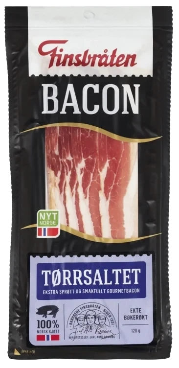 Bacon Tørrsaltet 120g Finsbråten