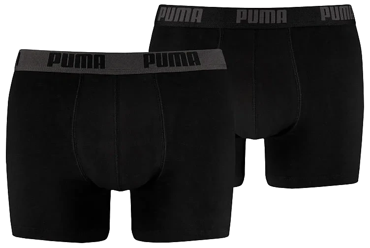 Boxer Basic Herre 2pk Black/Black Xl Puma