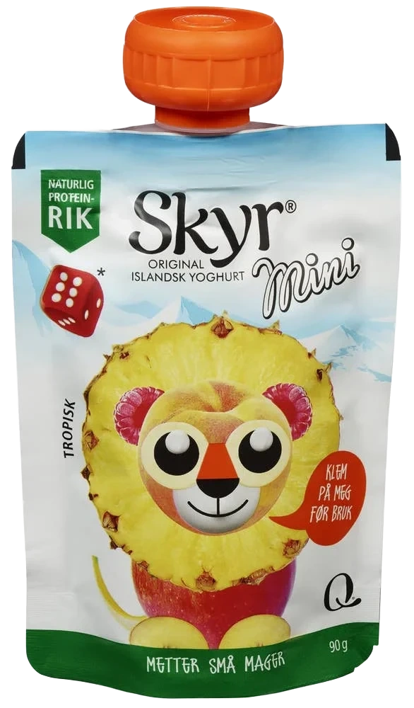 Skyr mini frukt bær pose Porsjonspose, 90 g