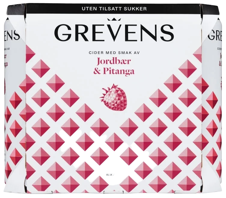 Grevens Cider Jordbær&Pitanga u/S 0,5lx6 boks