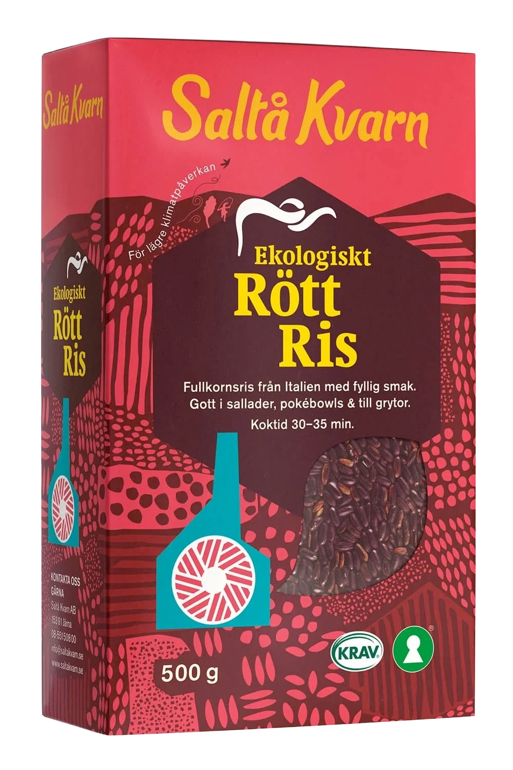 Saltå Kvarn Rød Ris Øko 500g