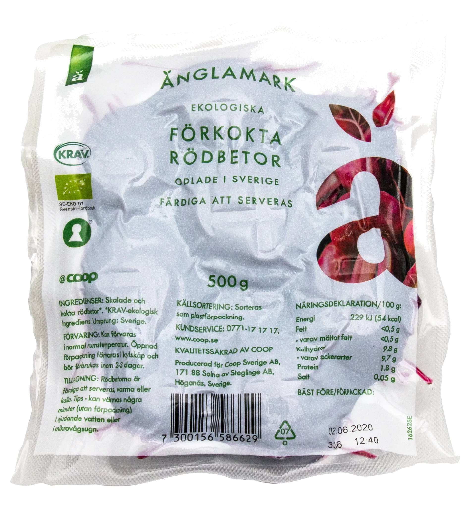 Rödbeta förkokt KRAV Änglamark