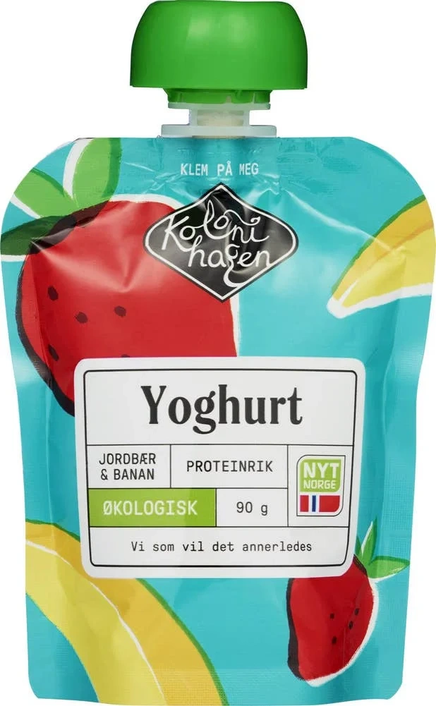 Kolonihagen Yoghurt med jordbær & banan