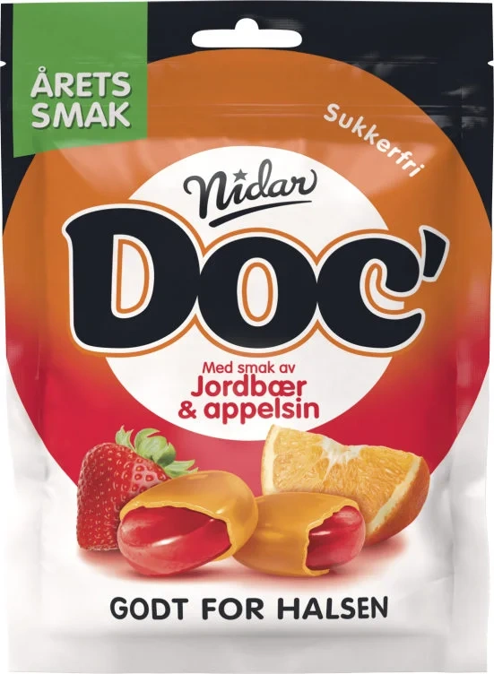 Doc' Årets Smak Jordbær & Appelsin 50g