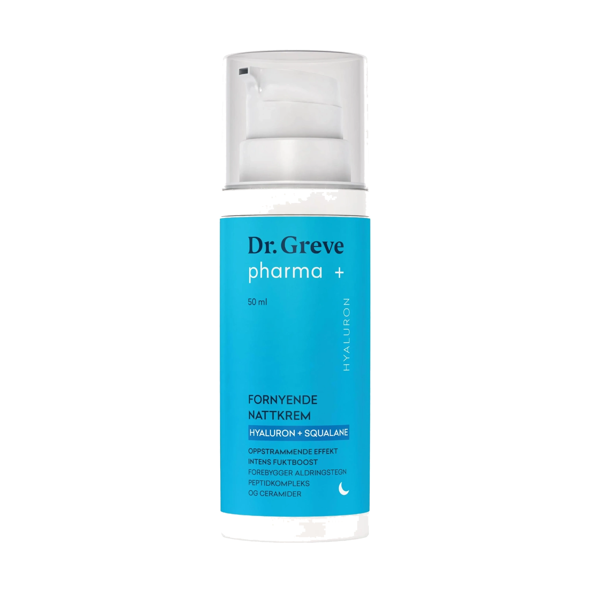Dr. Greve Pharma Hyaluron + Squalane Fornyende Nattkrem, 50 ml