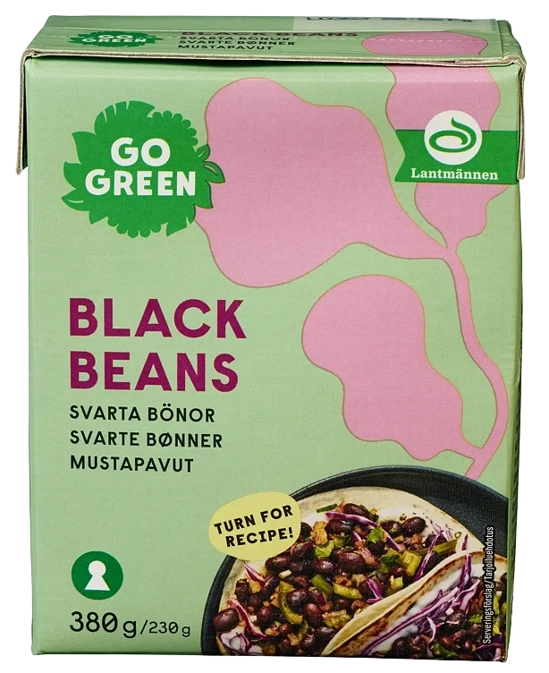 Gogreen Svarte Bønner Tetra 380g