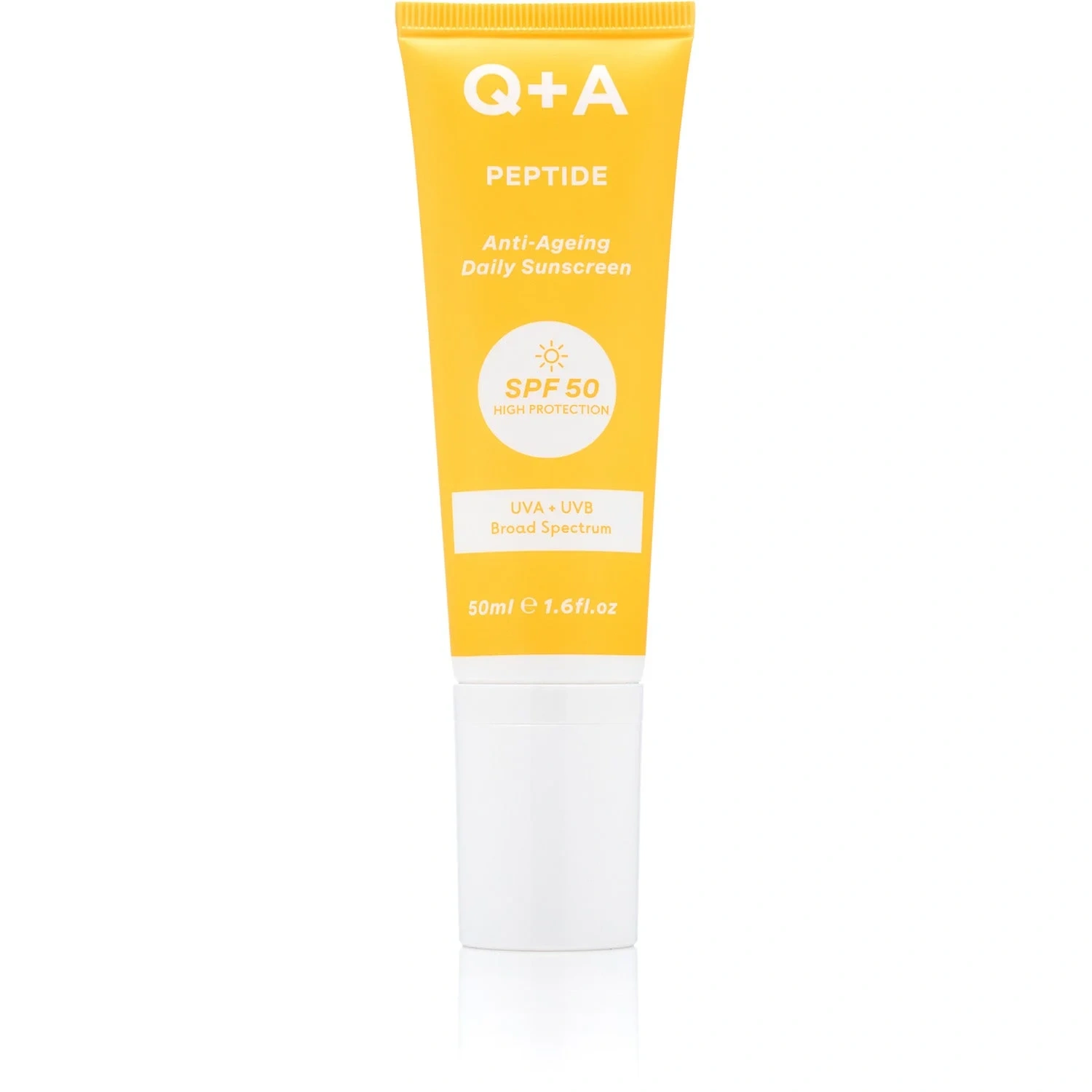 Q+A Peptide Renewing Face Sunscreen SPF 50