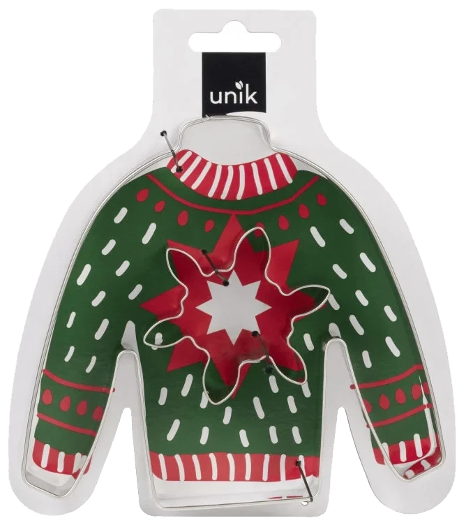 Pepperkakeform Ugly Sweater Snøkrystall Unik