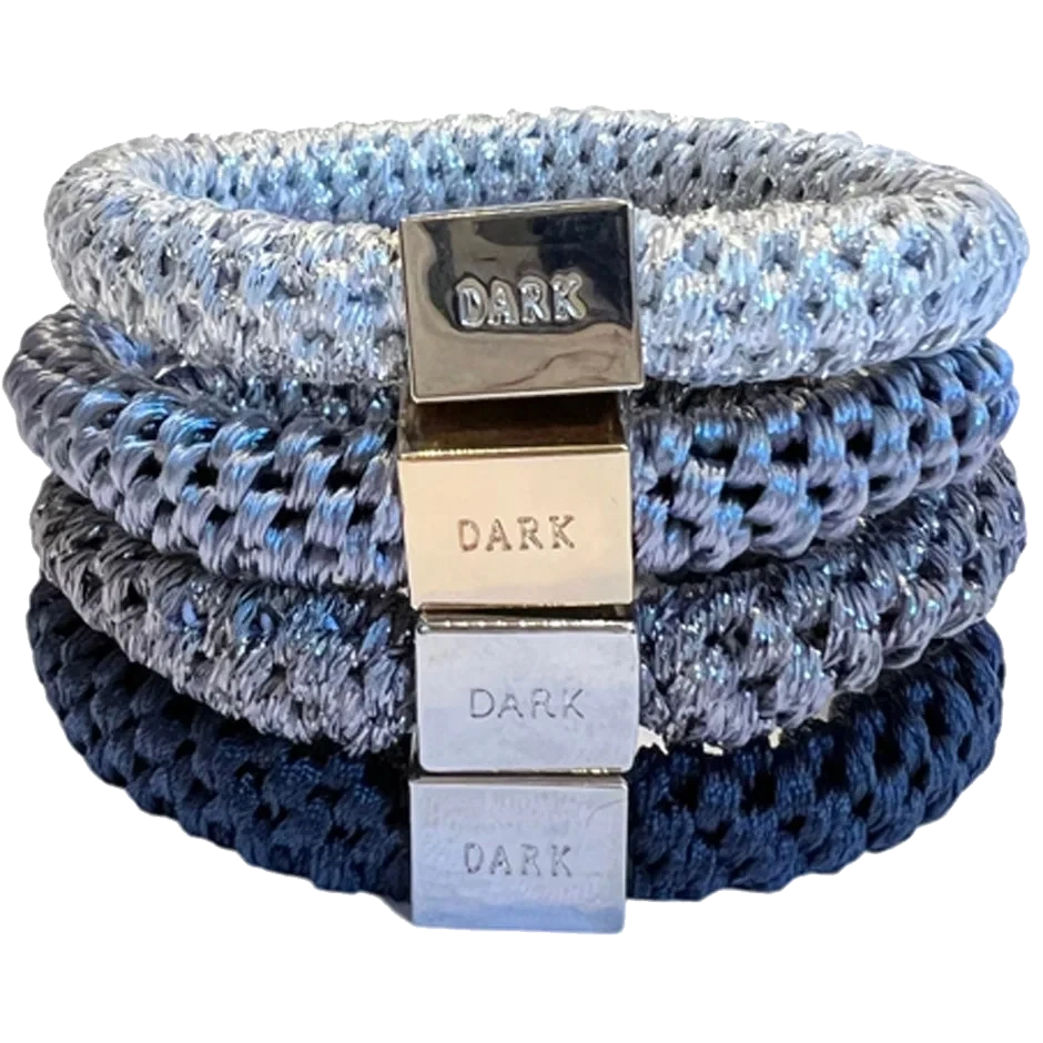 Dark Fat Hair Ties 4 Pk Combo