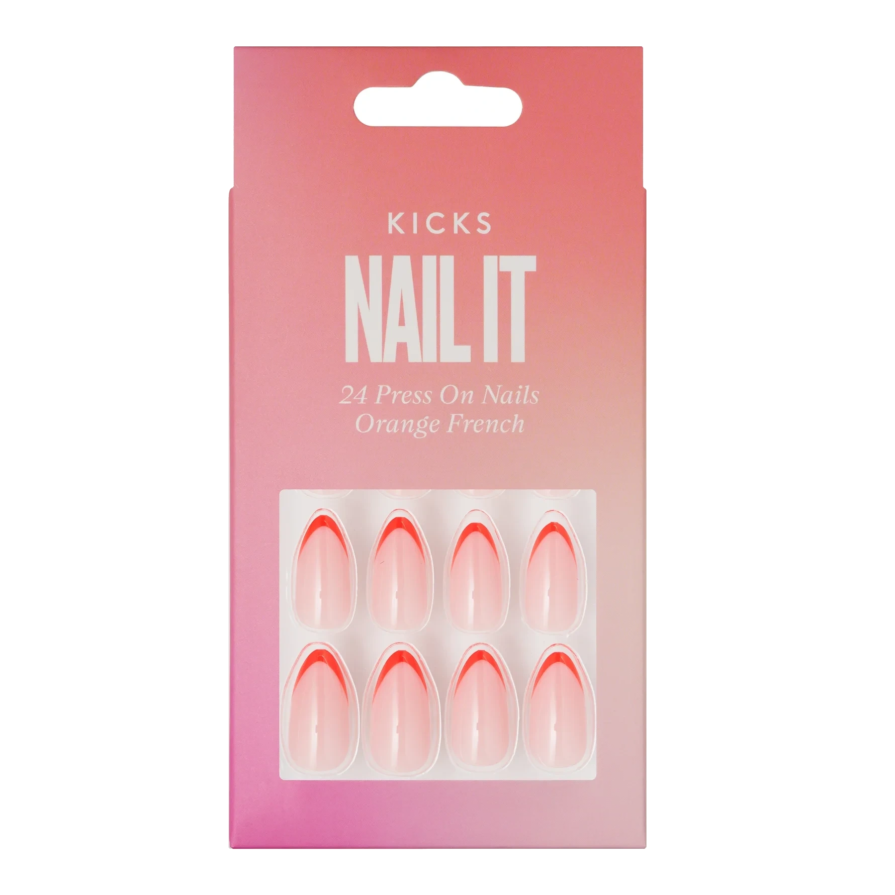 KICKS Beauty Press On Nails Orange French