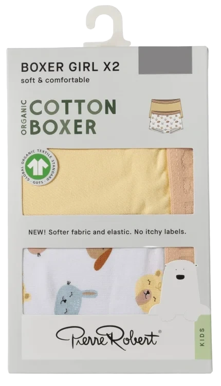 Boxer Cotton Girl Yellow-White 110-116