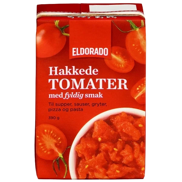 Tomater Hakkede Naturell 390g Eldorado