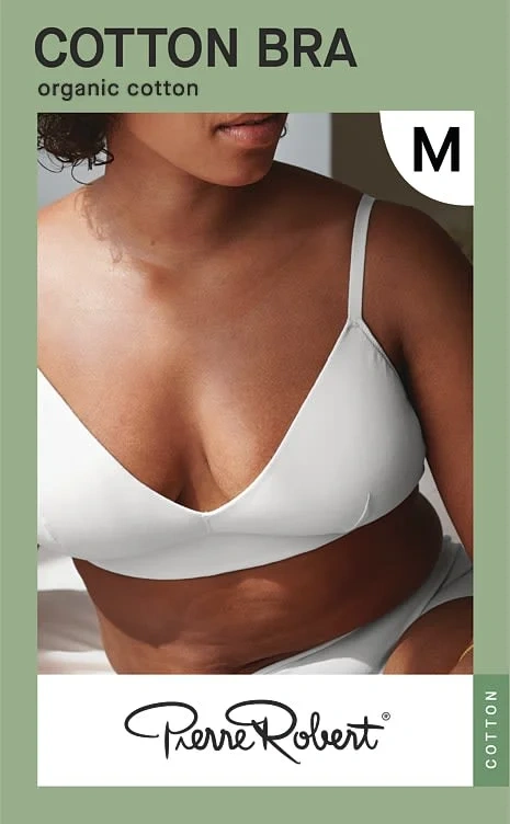 Cotton Bra White M Pierre-Robert