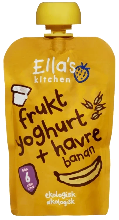 Fruktyoghurt Havre & banan 6 Mån Eko