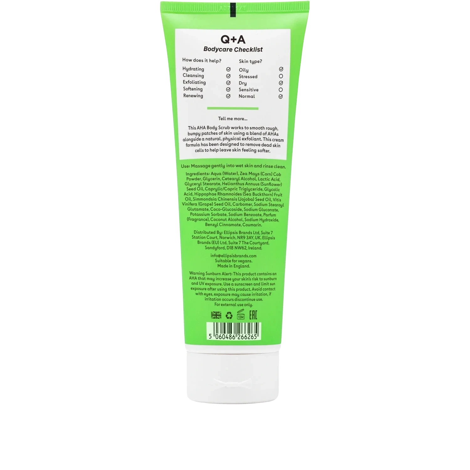 Q+A AHA Exfoliator Body Scrub