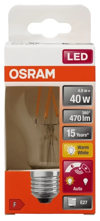 Lyspære Led Dagslys Sensor Cl A 40 E27 Osram
