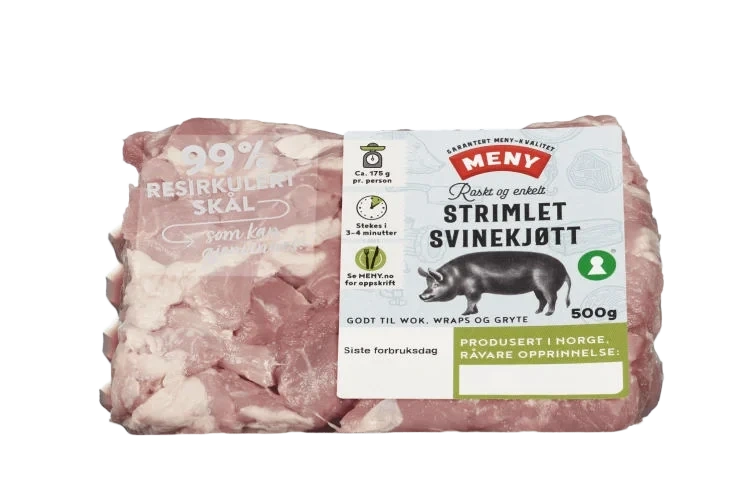 Svinestrimler 500g Meny