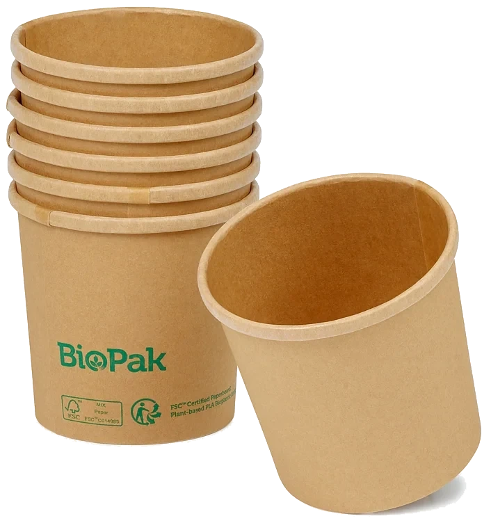 Skål Ronda Kort Papp/pla Brun 360ml