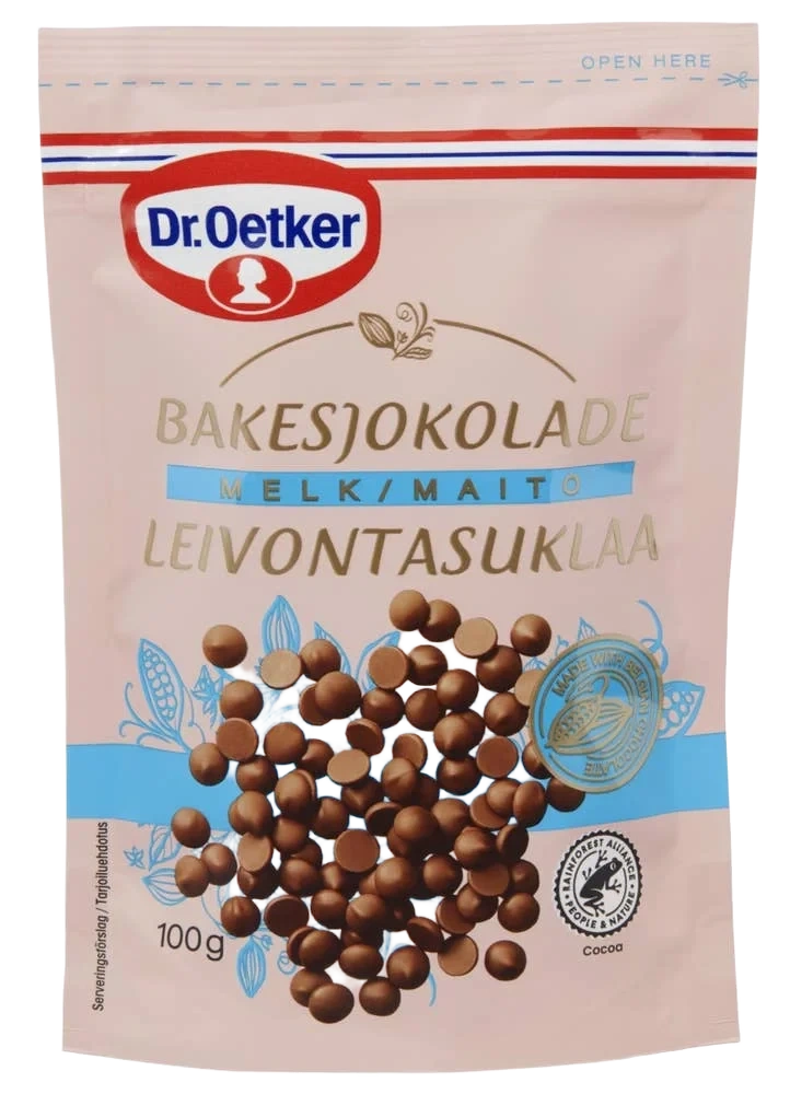 Bakesjokolade lys 100 g