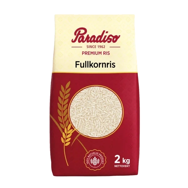 Fullkornsris Brun Parboiled 2kg Paradiso