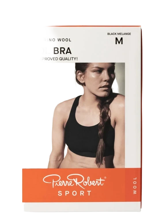 Sport Wool Bra Black Melange S